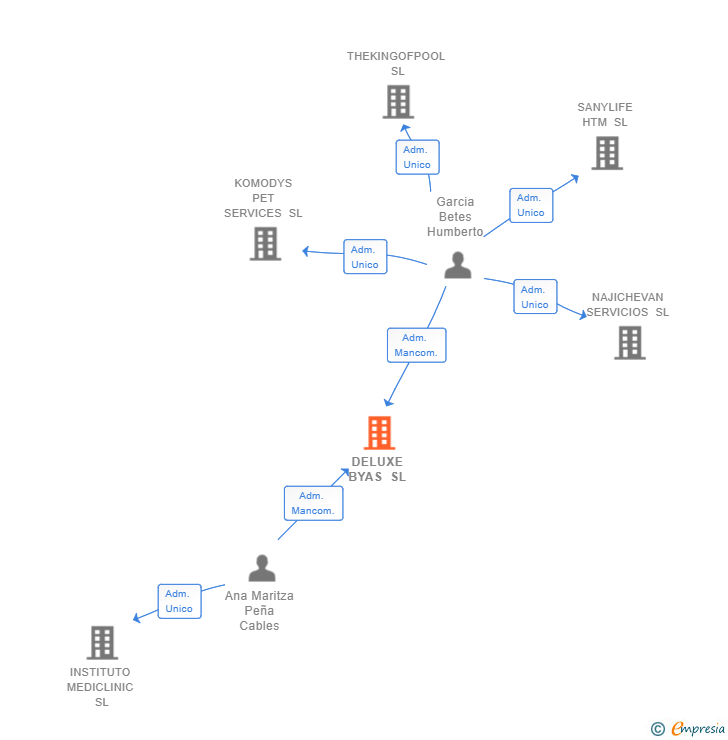 Vinculaciones societarias de DELUXE BYAS SL