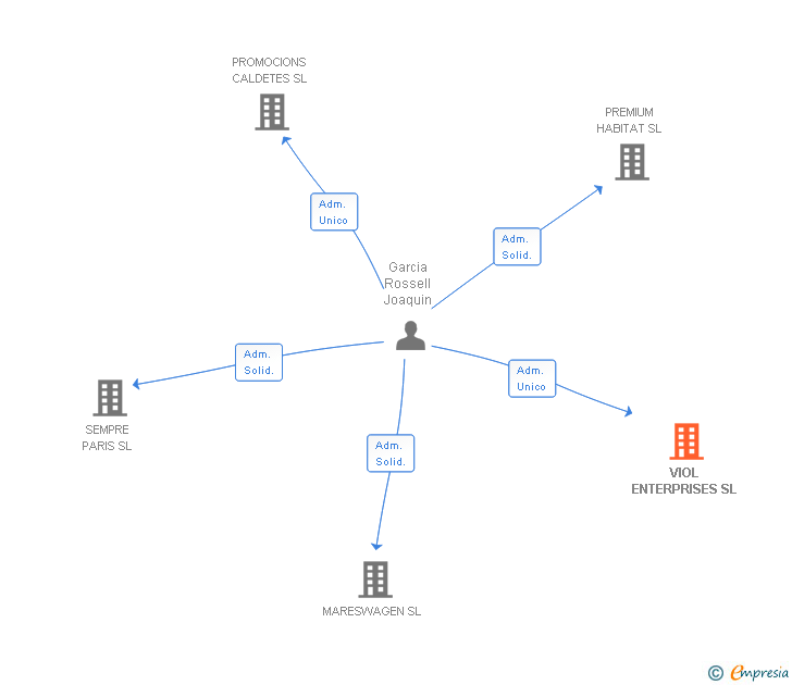 Vinculaciones societarias de VIOL ENTERPRISES SL