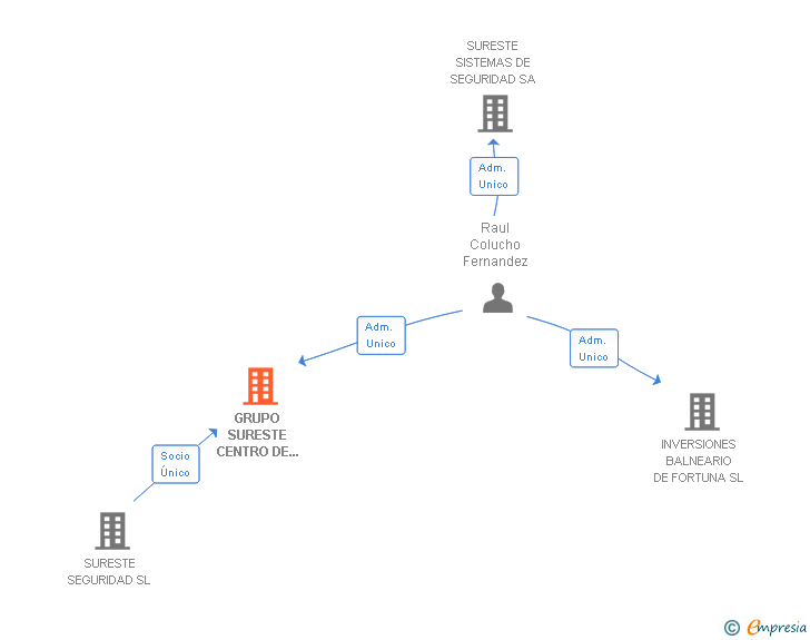 Vinculaciones societarias de SURESTE CENTRO DE FORMACION SL