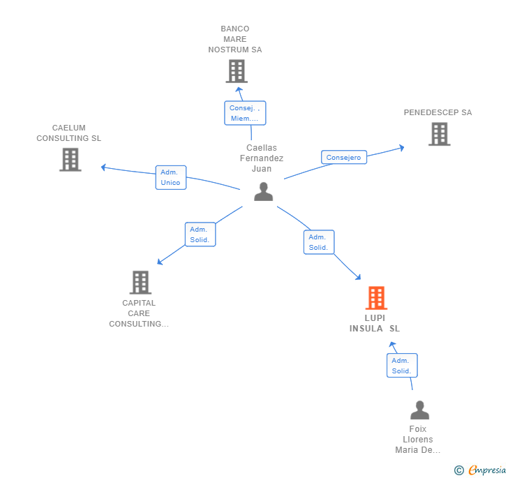 Vinculaciones societarias de LUPI INSULA SL