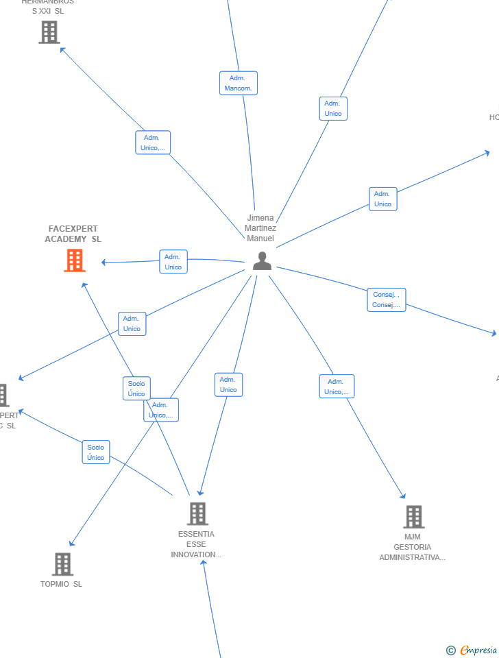 Vinculaciones societarias de FACEXPERT ACADEMY SL