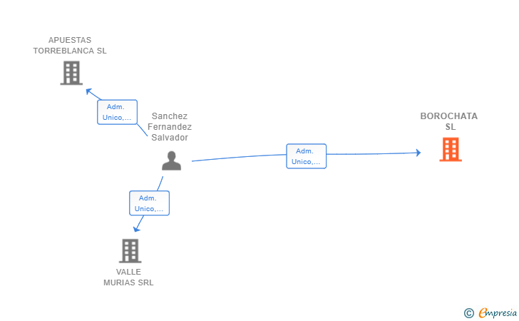 Vinculaciones societarias de BOROCHATA SL
