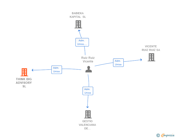 Vinculaciones societarias de THINK BIG ADVISORY SL