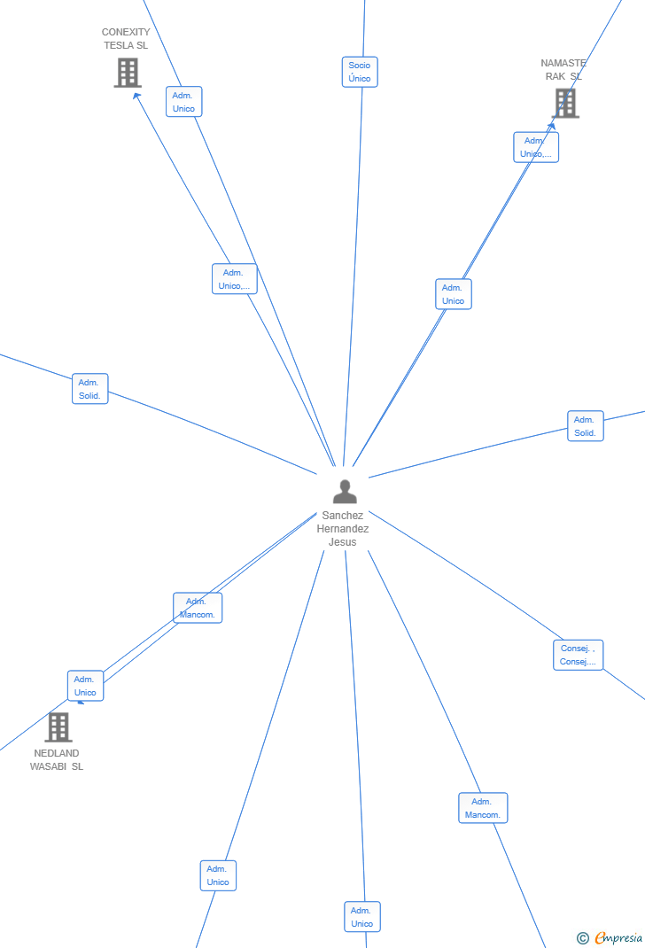 Vinculaciones societarias de THE CLANDESTINE MAD SL