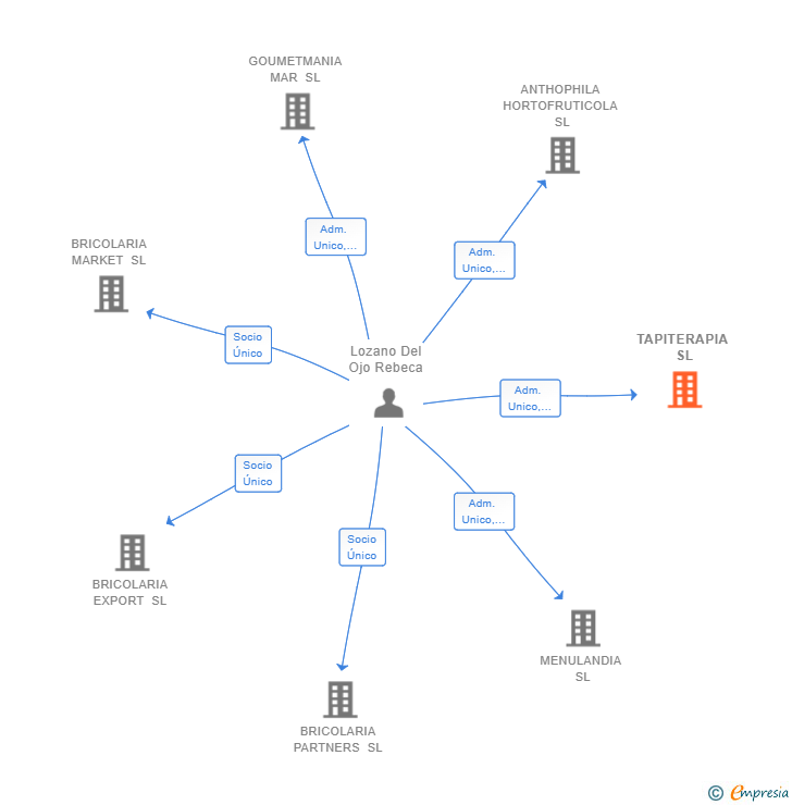 Vinculaciones societarias de TAPITERAPIA SL