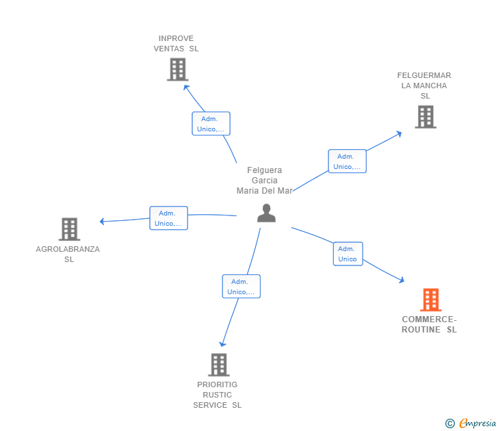 Vinculaciones societarias de COMMERCE-ROUTINE SL