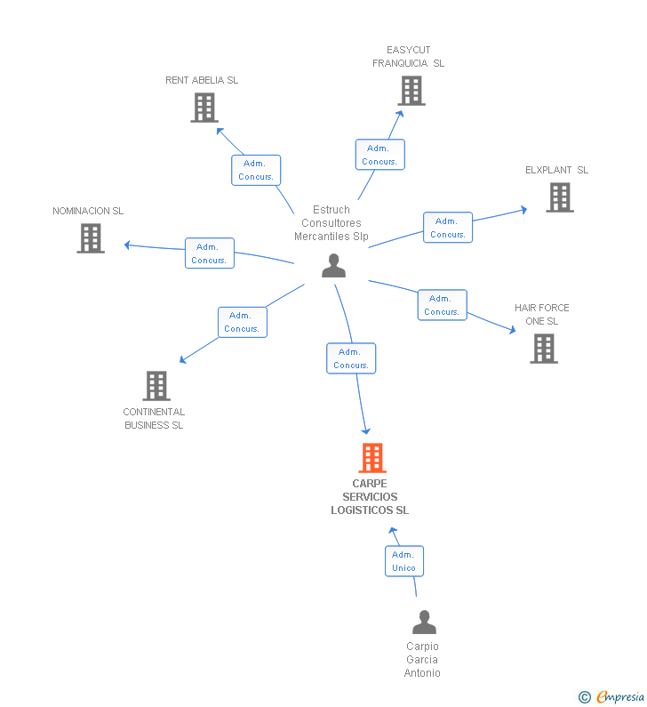 Vinculaciones societarias de CARPE SERVICIOS LOGISTICOS SL