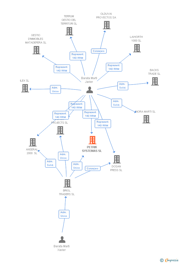 Vinculaciones societarias de PETRIK SYSTEMAS SL