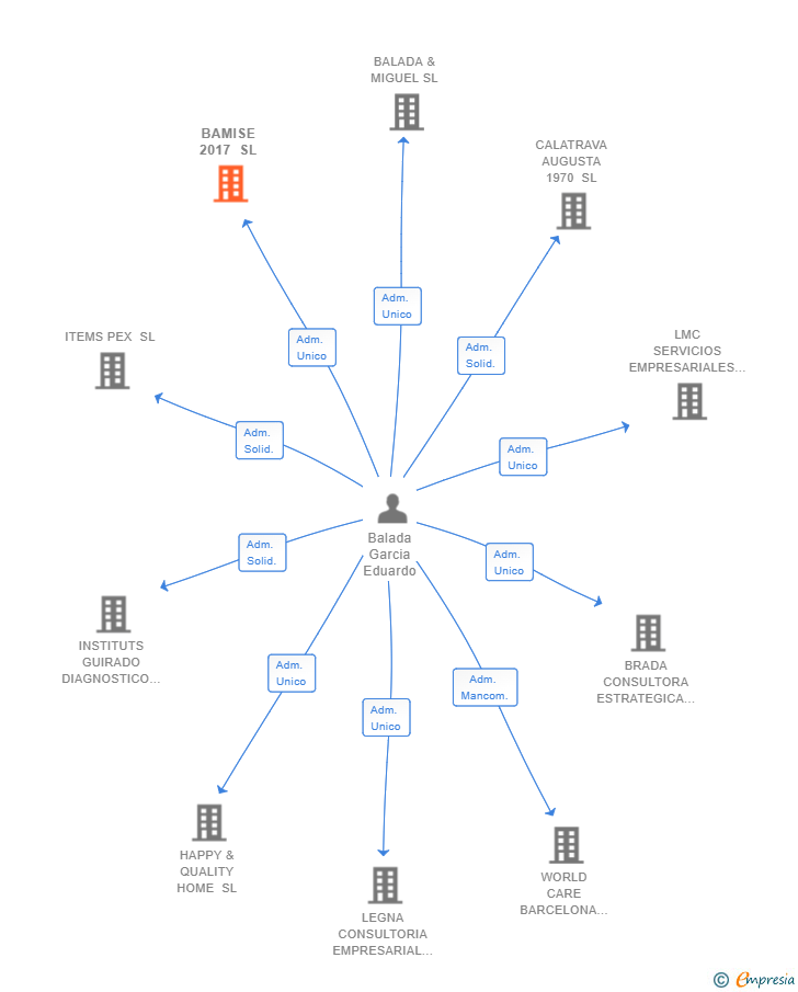 Vinculaciones societarias de BAMISE 2017 SL