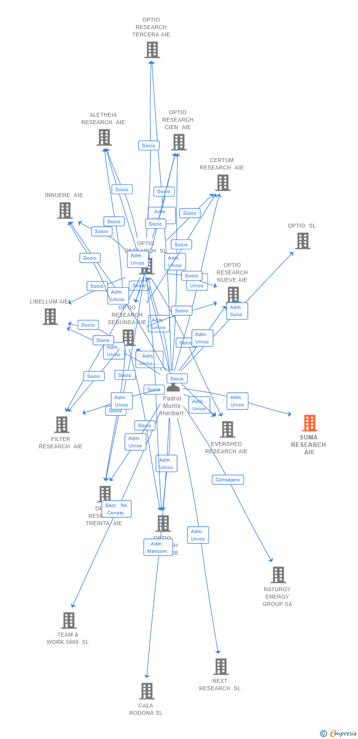 Vinculaciones societarias de SUMA RESEARCH AIE