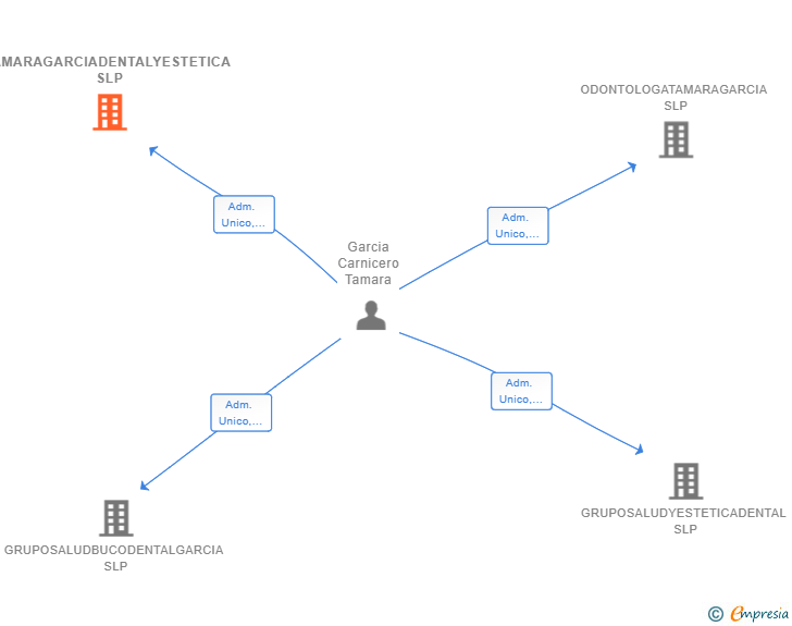 Vinculaciones societarias de TAMARAGARCIADENTALYESTETICA SLP