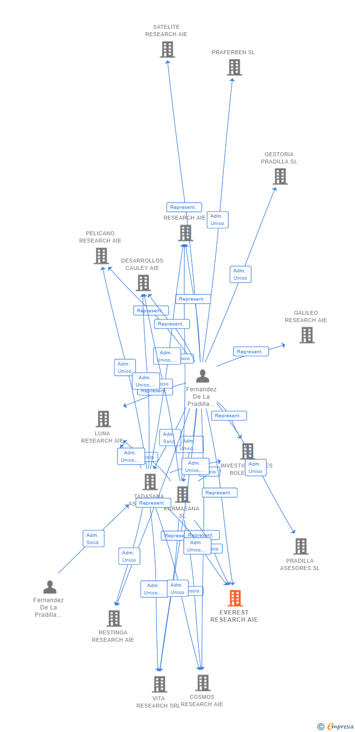 Vinculaciones societarias de EVEREST RESEARCH AIE