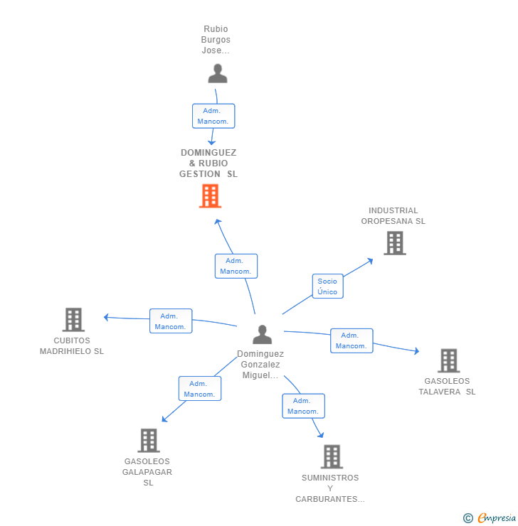 Vinculaciones societarias de DOMINGUEZ & RUBIO GESTION SL