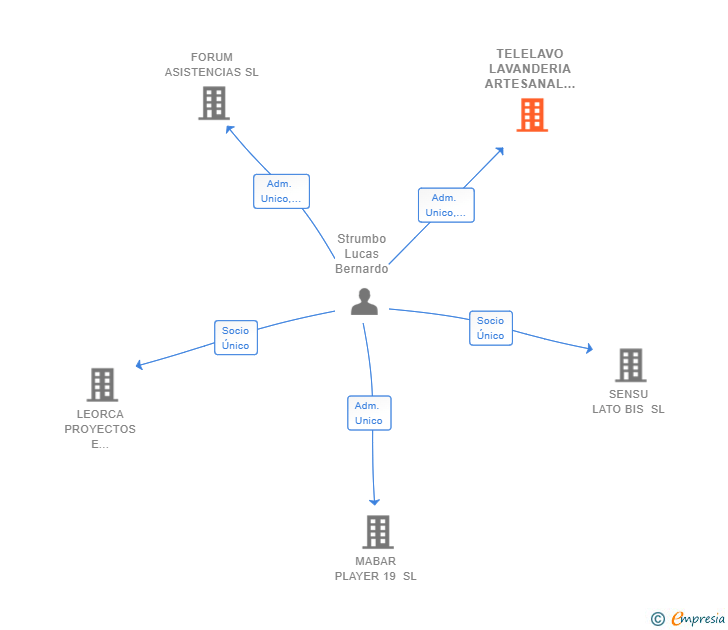 Vinculaciones societarias de TELELAVO LAVANDERIA ARTESANAL SL