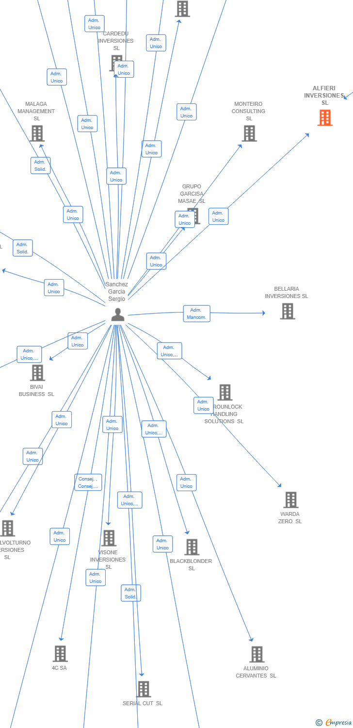 Vinculaciones societarias de ALFIERI INVERSIONES SL