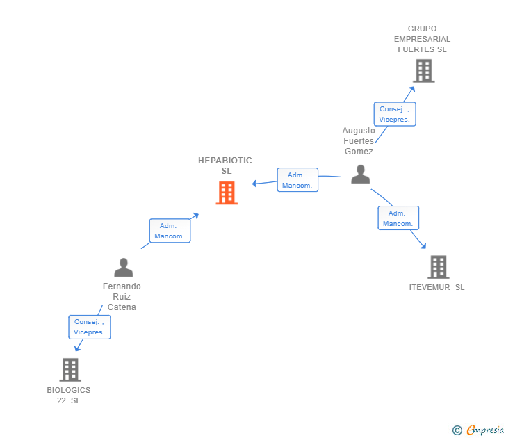Vinculaciones societarias de HEPABIOTIC SL