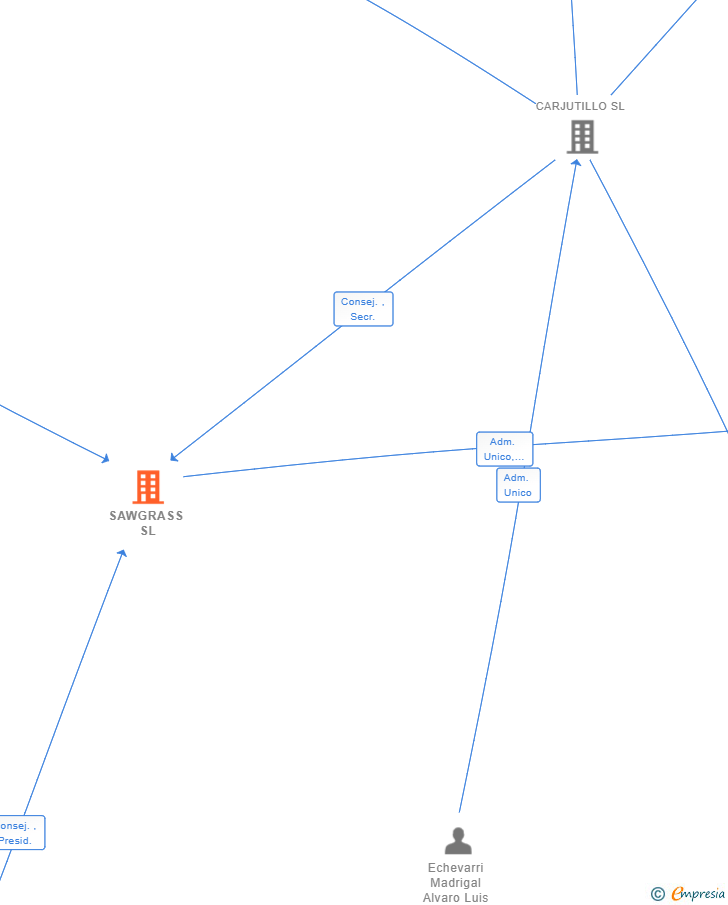 Vinculaciones societarias de SAWGRASS SL
