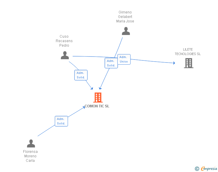 Vinculaciones societarias de COMON TIC SL