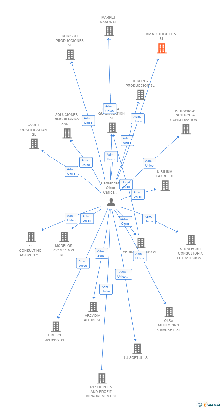 Vinculaciones societarias de NANOBUBBLES SL