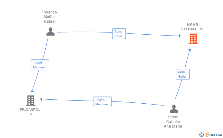 Vinculaciones societarias de RAAN GLOBAL SL