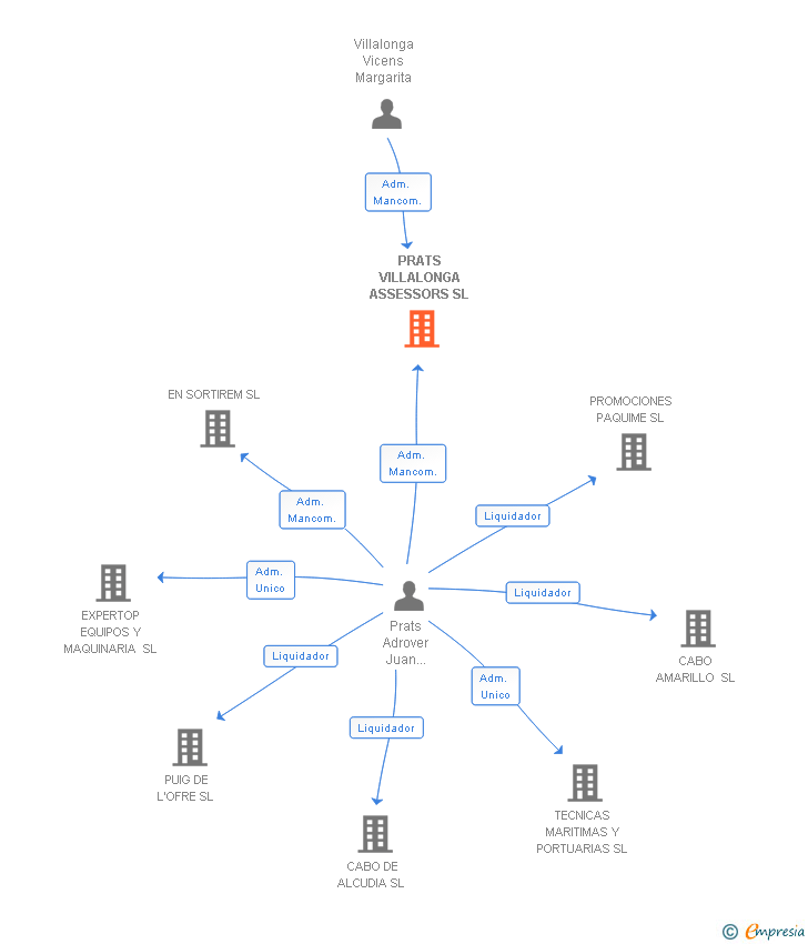 Vinculaciones societarias de PRATS VILLALONGA ASSESSORS SL