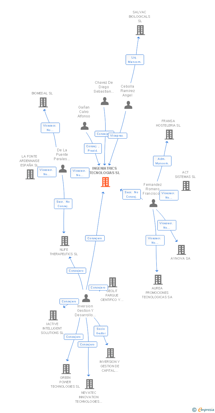 Vinculaciones societarias de INGENIATRICS TECNOLOGIAS SL