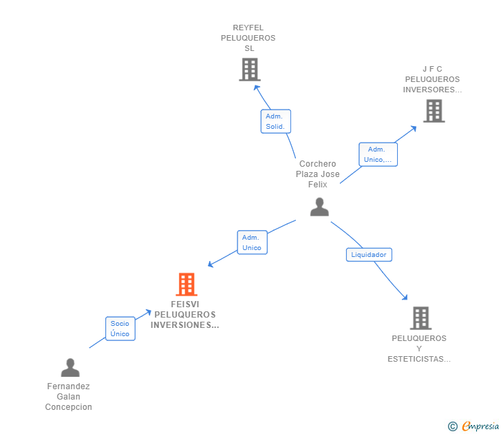 Vinculaciones societarias de FEISVI PELUQUEROS INVERSIONES SL