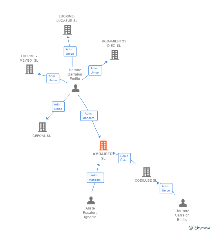 Vinculaciones societarias de AMBAIBER SL