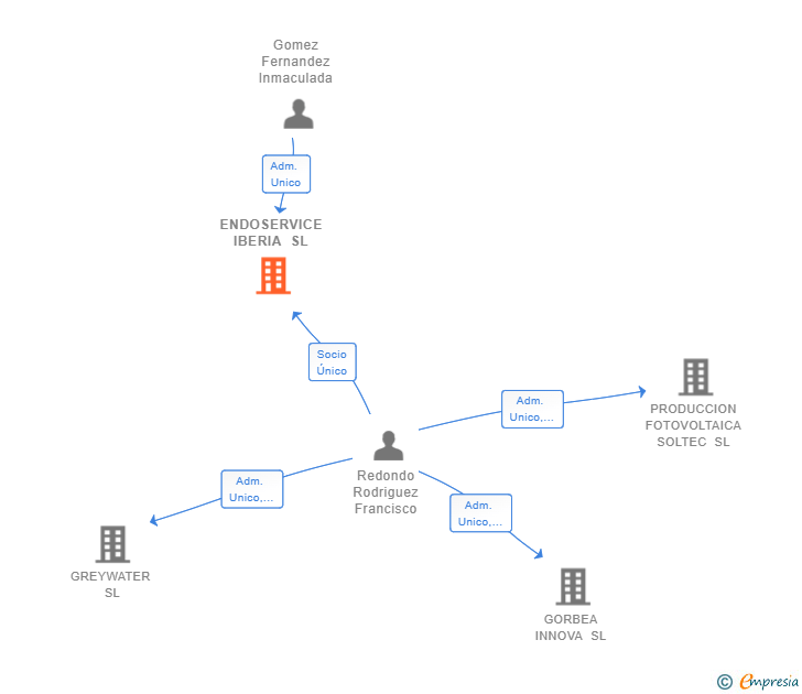 Vinculaciones societarias de ENDOSERVICE IBERIA SL