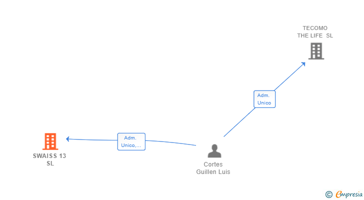Vinculaciones societarias de SWAISS 13 SL