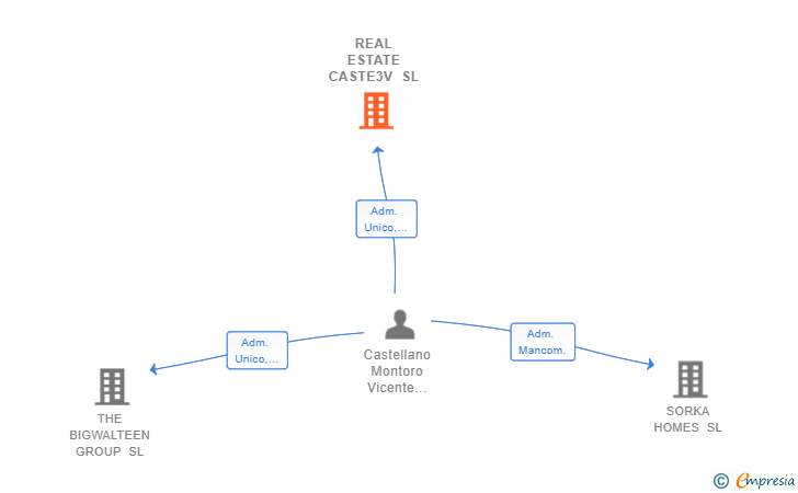 Vinculaciones societarias de REAL ESTATE CASTE3V SL
