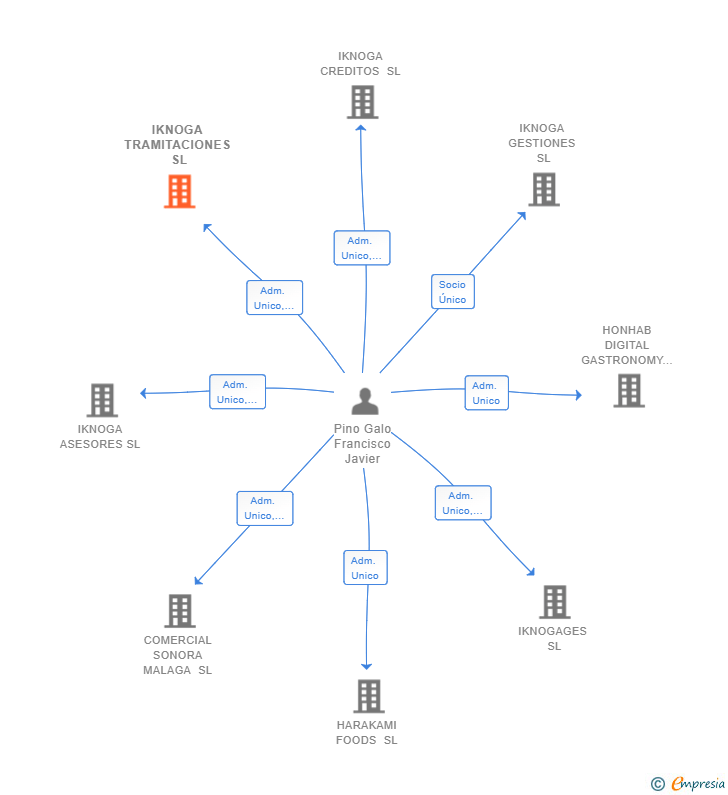 Vinculaciones societarias de IKNOGA TRAMITACIONES SL