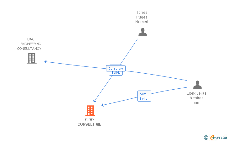 Vinculaciones societarias de CIDO CONSULT AIE