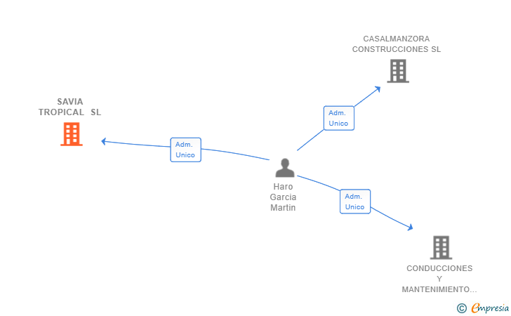 Vinculaciones societarias de SAVIA TROPICAL SL