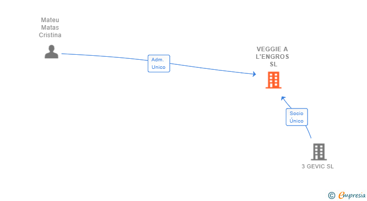 Vinculaciones societarias de VEGGIE A L'ENGROS SL