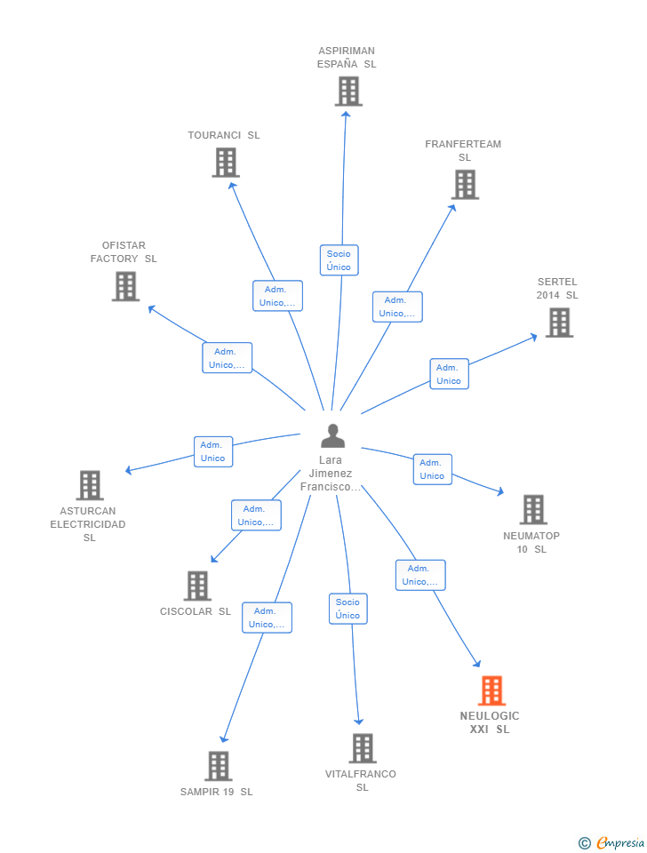 Vinculaciones societarias de NEULOGIC XXI SL