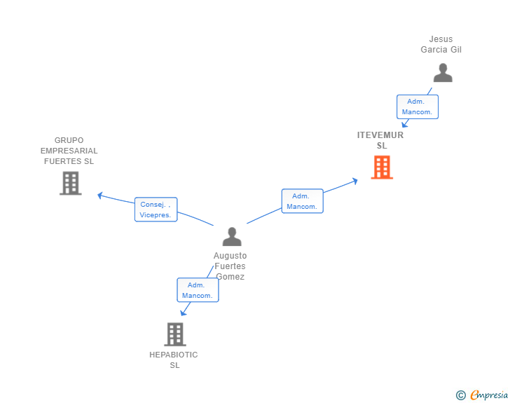 Vinculaciones societarias de ITEVEMUR SL