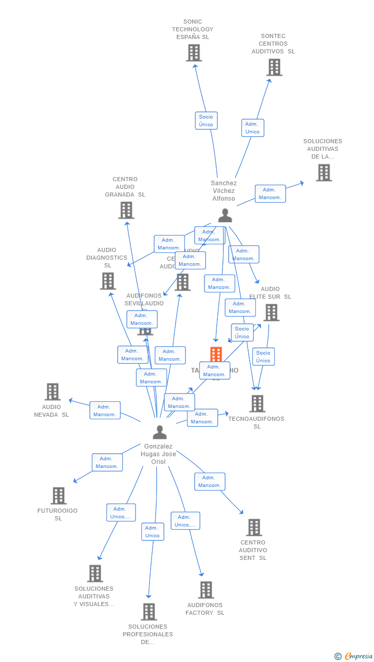 Vinculaciones societarias de TALAYOAUDIO SL