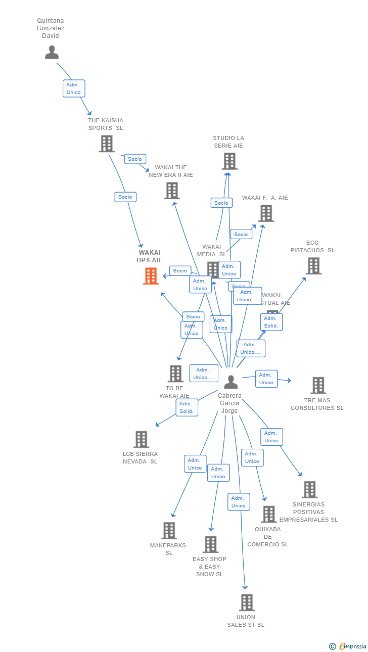 Vinculaciones societarias de WAKAI DPS AIE