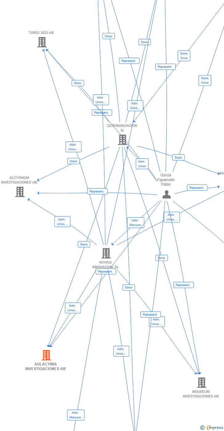 Vinculaciones societarias de AULACTINIA INVESTIGACIONES AIE