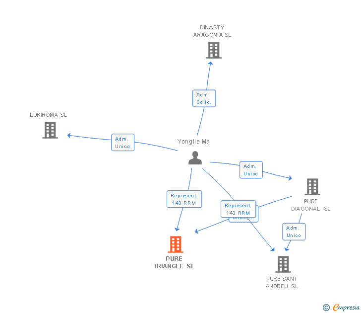 Vinculaciones societarias de PURE TRIANGLE SL