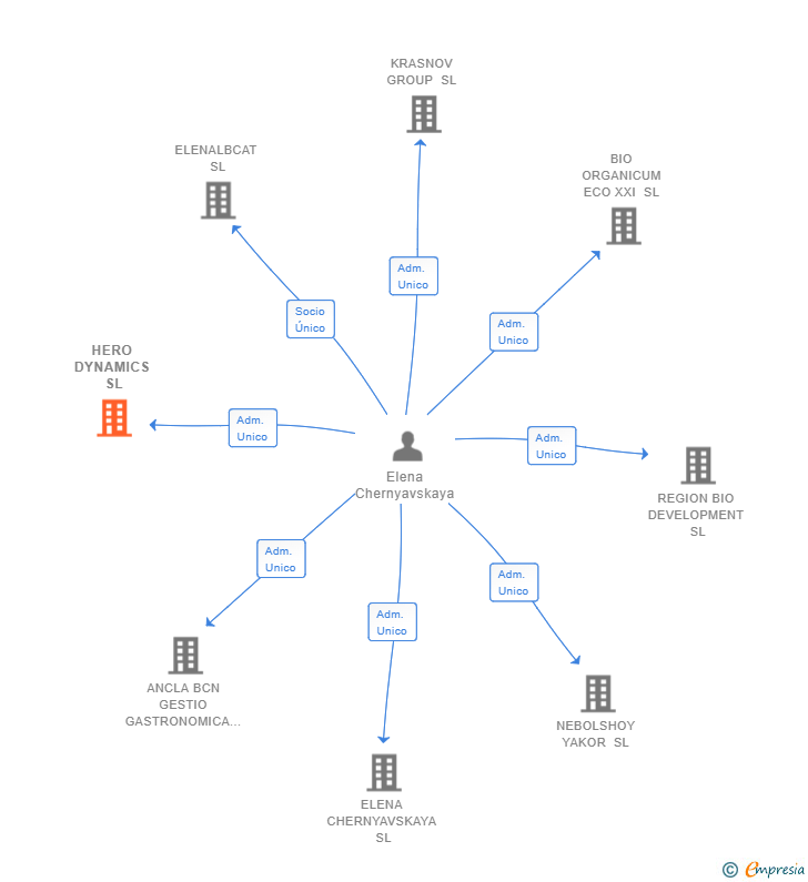 Vinculaciones societarias de HERO DYNAMICS SL (EXTINGUIDA)