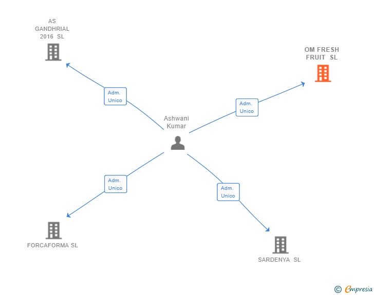 Vinculaciones societarias de OM FRESH FRUIT SL