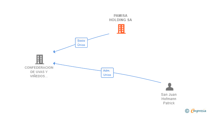 Vinculaciones societarias de PAMISA HOLDING SA