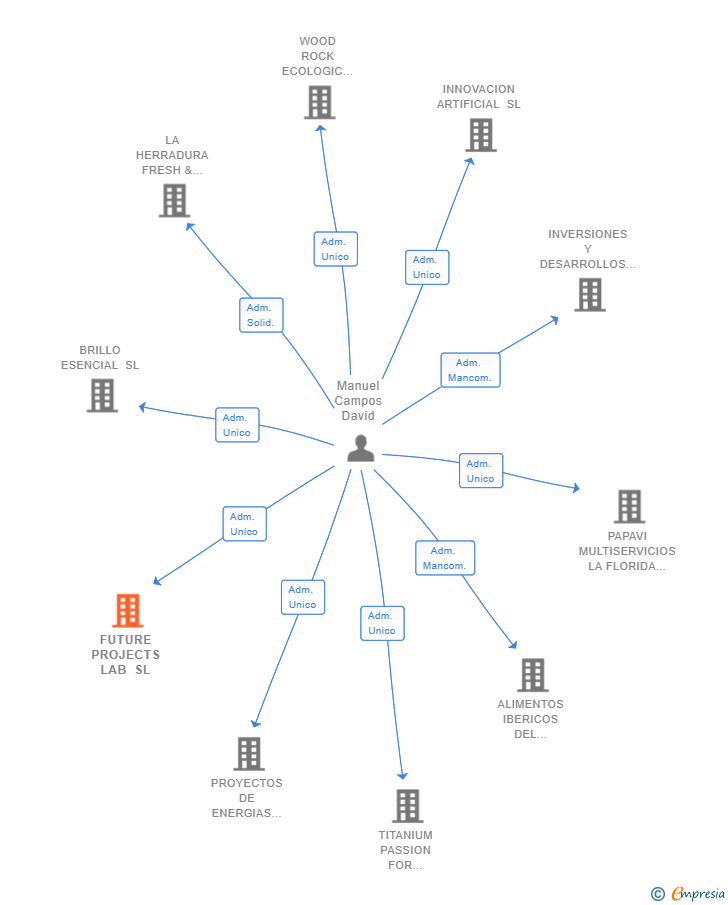 Vinculaciones societarias de FUTURE PROJECTS LAB SL