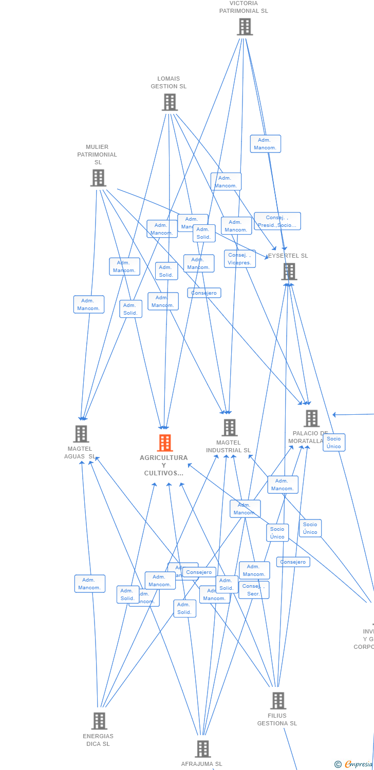 Vinculaciones societarias de AGRICULTURA Y CULTIVOS DISPROSIO SL