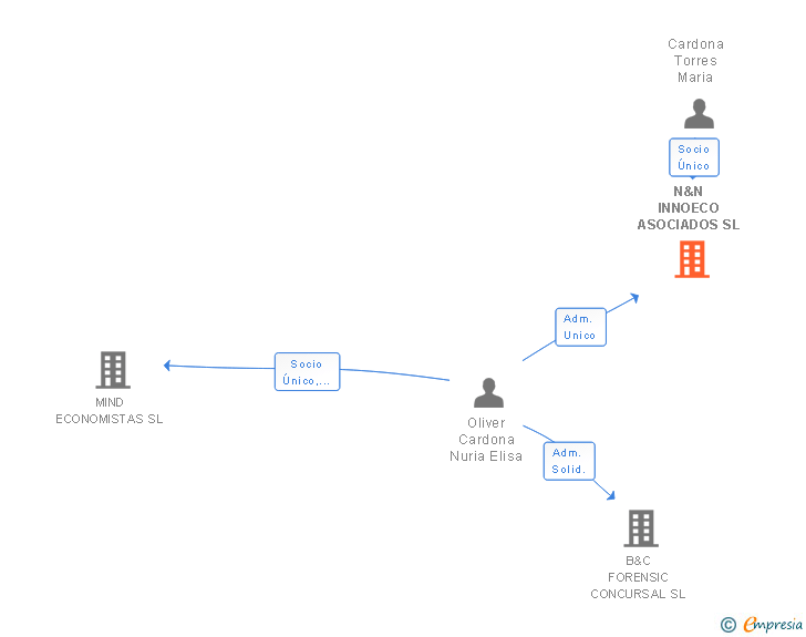 Vinculaciones societarias de N&N INNOECO ASOCIADOS SL