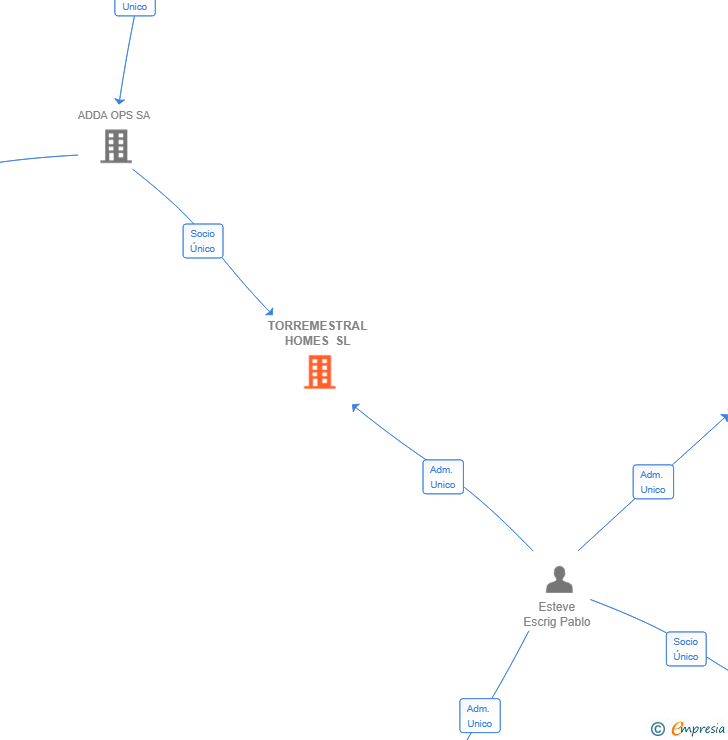 Vinculaciones societarias de TORREMESTRAL HOMES SL