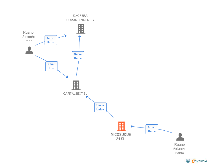 Vinculaciones societarias de MICOSUQUE 21 SL
