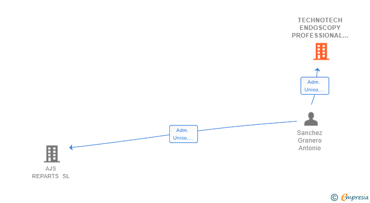 Vinculaciones societarias de TECHNOTECH ENDOSCOPY PROFESSIONAL SL